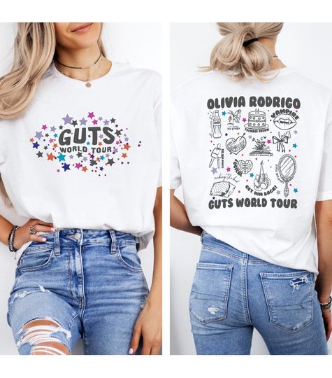Olivia Rodrigo Guts World Tour Shirt, Guts Tour 2024 Shirt, Concert Shirt, Olivia Rodrigo Fans Shirt, Olivia Guts Merch, Music Concert Shirt