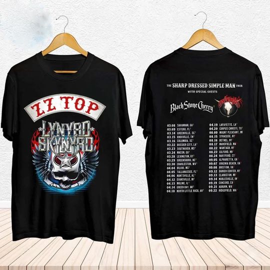 Lynyrd Skynyrd ZZ Top Tour 2024 Shirt, ZZ Top World Tour 2024 Shirt, Lynyrd Skynyrd Tour 2024