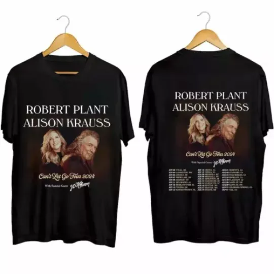 Robert Plant and Alison Krauss 2024 Double Sides T-Shirt, Music Tour Shirt, Concert Merch For Fans