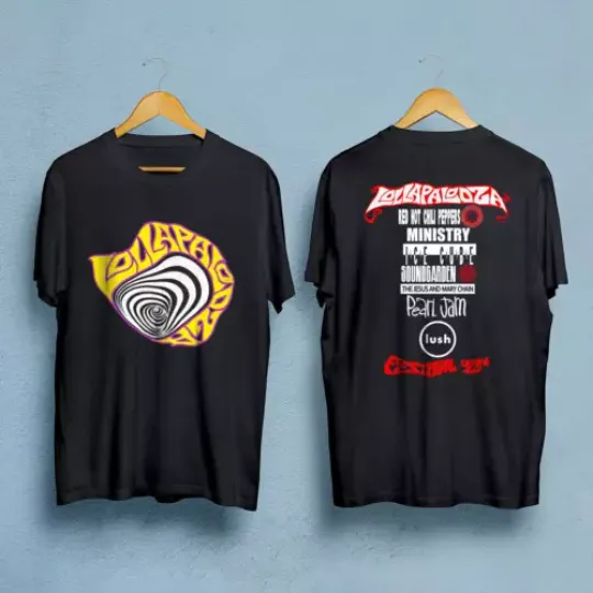 Lollapalooza 1992 Concert Tour Double Sides T-Shirt, Music Tour Shirt, Concert Merch For Fans