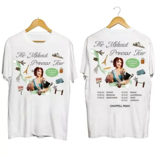 Chappell Roan Tour 2024 T-Shirt, Gift For Fan, Activewear Unisex 2 Sided Tee