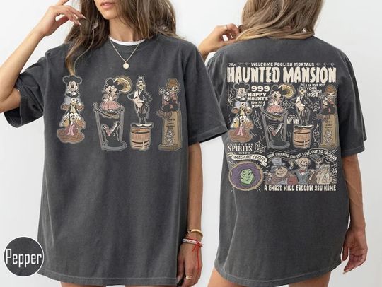 Retro Disney Haunted Mansion Two-sided Shirt, Stretching Room, The Haunted Mansion