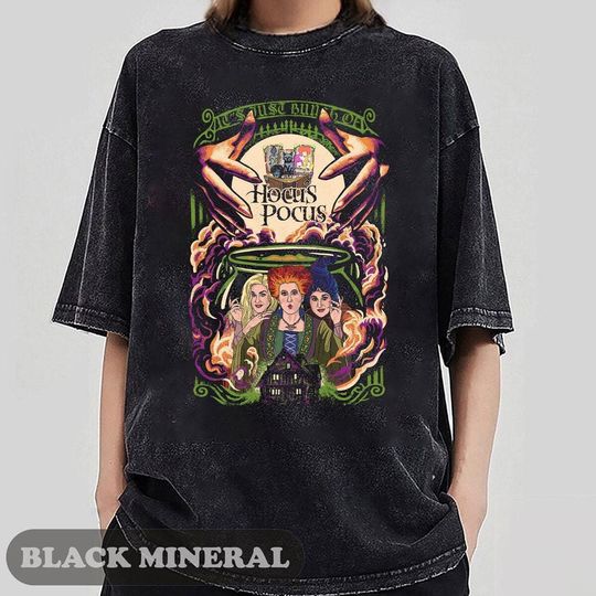 Halloween Sanderson Sisters Mineral Wash Shirt, Halloween Disneyland Witch Shirt