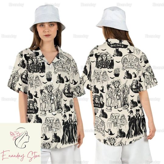Hocus Pocus Hawaiian Shirt, Halloween Shirt, Sanderson Sisters Shirt