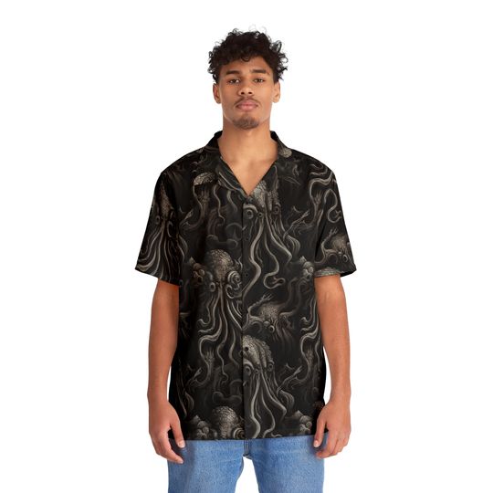 Call of Cthulhu - Vintage Horror Hawaiian Tee Shirt, inspired by HP Lovecraft