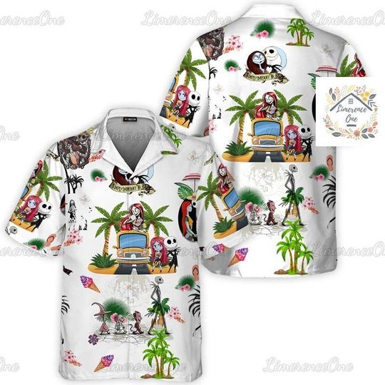 Nightmare Before Christmas Hawaiian Shirt, Jack Skellington Aloha Shirt