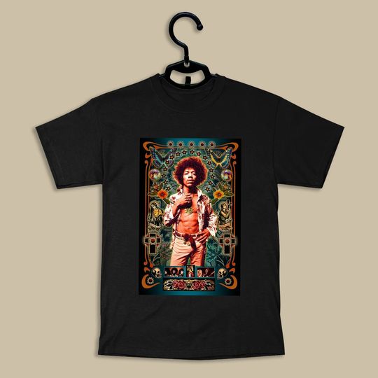 Nueva Camiseta Jimi Hendrix Singer Algodon Hombre Unisex T-Shirt