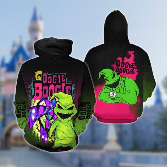 Personalized Oogie Boogie Ghost Hoodie, The Nightmare Before Christmas 3D Adult Hoodie, Oogie Boogie All Over Print Shirt