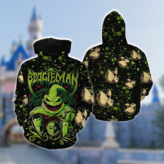 Personalized Let's Oogie Boogie Hoodie, The Nightmare Before Christmas 3D Adult  Hoodie, Oogie Boogie Ghost All Over Print Shirt