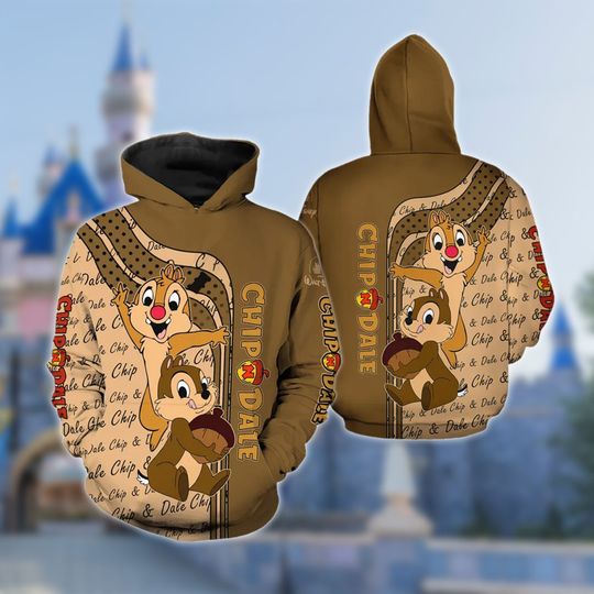 Personalized Chip And Dale Squirrel Hoodie, Chip'n Dale Rescue Rangers 3D Adult  Hoodie, Chip And Dale Squirrel All Over Print Shirt