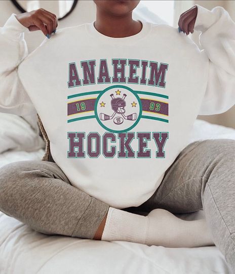 Vintage Anaheim Mighty Ducks Sweatshirt, Anaheim Ducks Tee, Hockey Sweatshirt, 2023 NHL, Hockey Fan Shirt, Anaheim Hockey Shirt