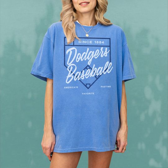 Vintage Dodgers Baseball Shirt, Retro Baseball Sports Team Tee, Throwback Dodgers Jersey Graphic T-Shirt for Men and Women, Memorabilia