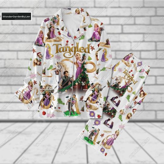 Halloween Tangled Pajamas, Disney Tangled Rapunzel Pajamas Pants, Disney Princess Pajamas, Princess Chasing Dreams Womens Pajamas