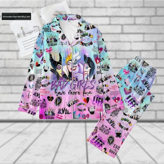 Halloween Evil Queen Pajamas Set, Disney Villain Horror Pajamas Family, Villains Evil Queen Scary Pajamas Pants, Maleficent Halloween Pajamas