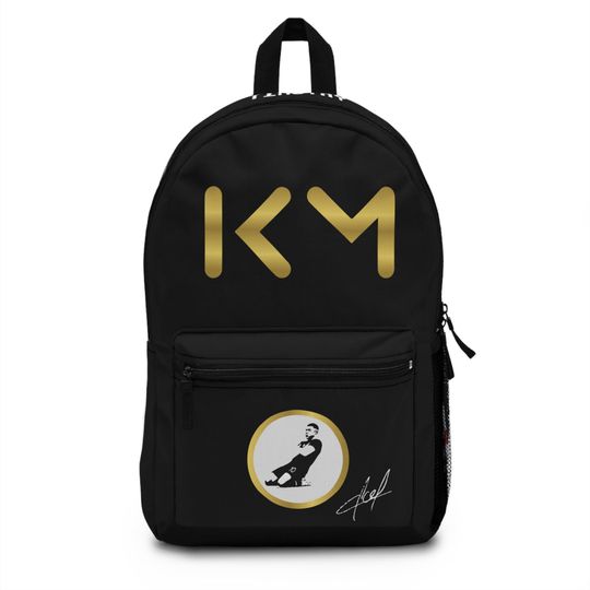 Mbappe Backpack Blue - Youth Children's Soccer Backpack -Customizable with your name on top of the backpack - Sports School Bag