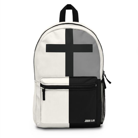 Christian Backpack John 3:16 Bag Cross Backpack Minimalist Backpack School Backpack Travel Backpack Weekender Bag For Men Christian Gift