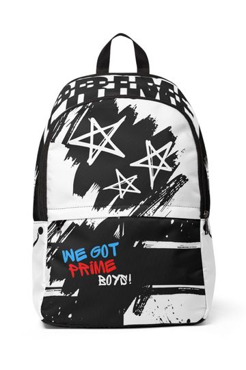 We Got Prime B&W Fabric Backpack / Athlete / School / Birthday / Prime boys / Youtube / Trending / Cool / Unique Gift