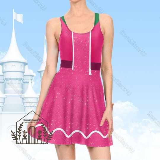 Halloween Disney Taffyta Costume Cosplay Skater Dress, Taffyta Muttonfudge Cosplay Dress, Cute Women Dress, Magic Kingdom Gift