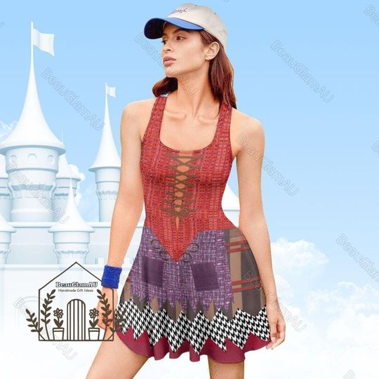 Halloween Mary Sanderson Cosplay Skater Dress, Disney Witch Dress, Hocus Pocus Dress, Sanderson Sisters Women Dress, Halloween Costume