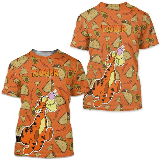 2024 Disney T-Shirts, Winnie the Pooh Cartoon Anime Tigger 3D Print Men Women Casual Fashion Oversized T Shirt, Kids Tees Tops