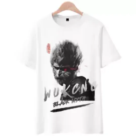 Black Myth: Wukong Summer Anime Cosplay Casual Unisex T-shirt Short Sleeve TEE