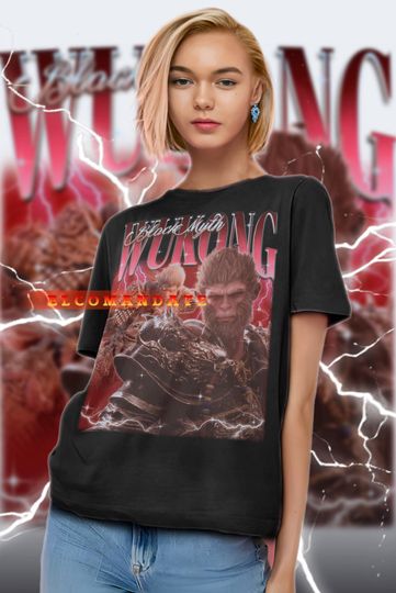 BALCK MYTH WUKONG Shirt, Blck Myth Wukong Vintage Shirt, Black Myth Wukong Retro 90s Tshirt