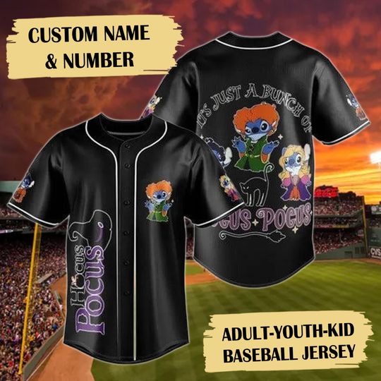 Personalized Halloween Baseball Jersey, Jack Sally Oggie Baseball Shirt, The Nightmare Before Christmas Jersey Team, Custom Name Baseball