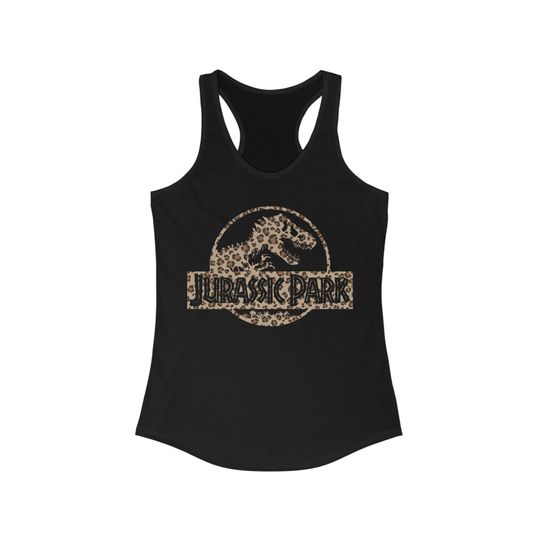 Jurassic Park Cheetah Logo Women's Ideal Racerback Tank