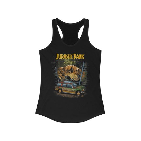 Jurassic Park Vintage T-Rex Breakout Women's Ideal Racerback Tank
