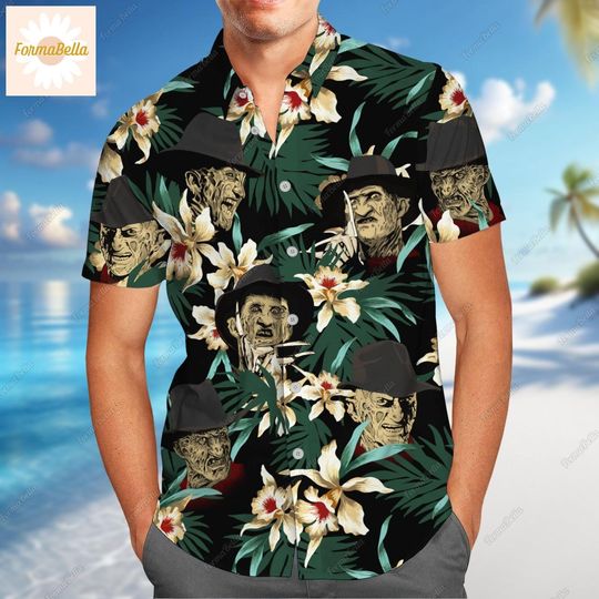 Halloween Freddy Krueger Hawaiian Shirt, Nightmare Elm Street Button Shirt