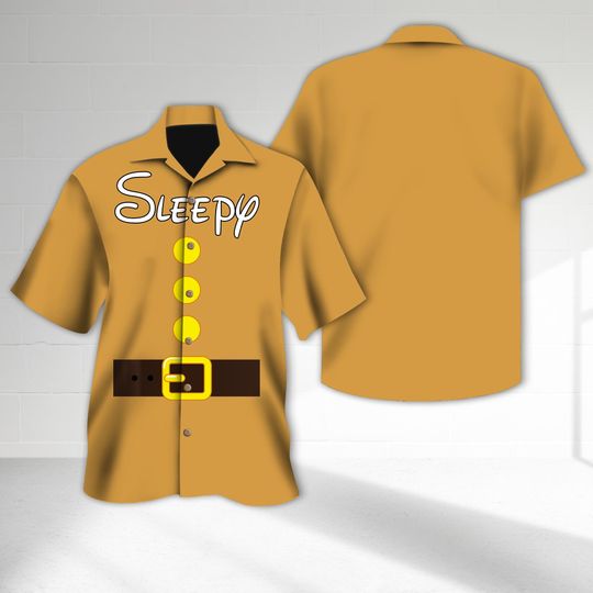 Sleepy Legend Dwarfs Inspired Costume Hawaiian Shirt, Seven Dwarfs Cosplay Halloween Shirt