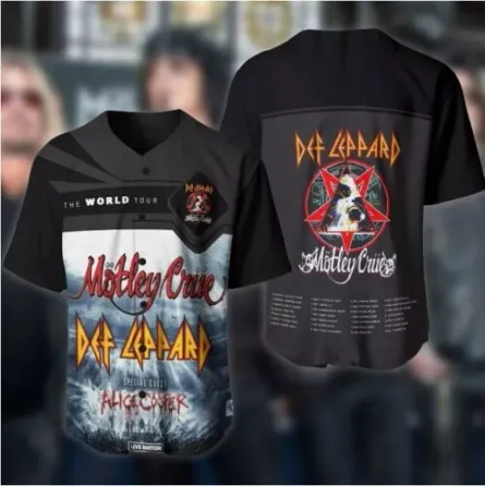 Def Leppard World 3D All Over Print Baseball Jersey Shirt