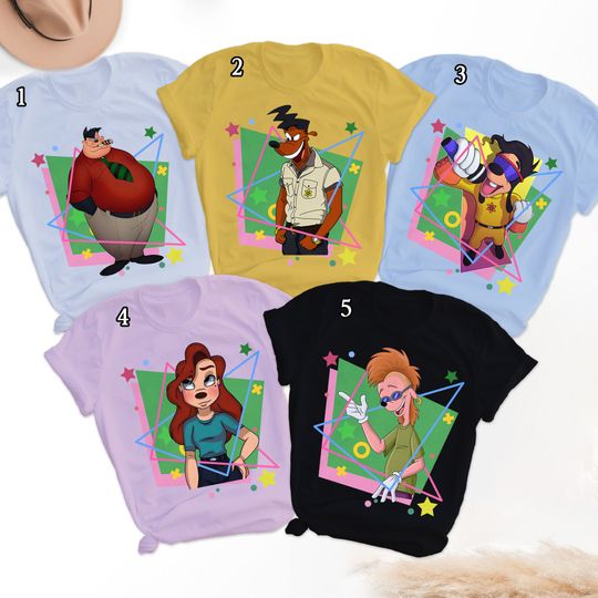 Retro 90s Movie Characters Squad Shirt, Family Trip Matching Tee, Family Birthday Gift For Kid Toddler, Unisex Friend Group Tee