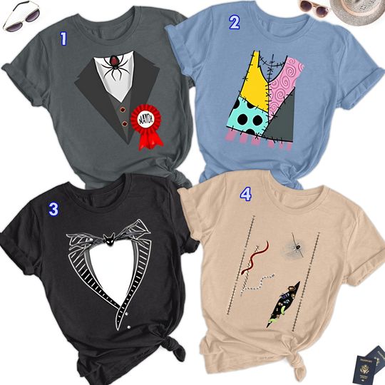 Nightmare Halloween Matching Shirt, Halloween Costume For Family Group T Shirt, Horror Movie Cosplay Tee, Birthday Family Party Theme Gift