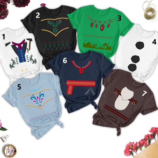 Snowman And Friends Costume Shirt, Winter Magic Movie Halloween Cosplay Shirt, Ice Princess Costume Halloween Party Matching Family Tee