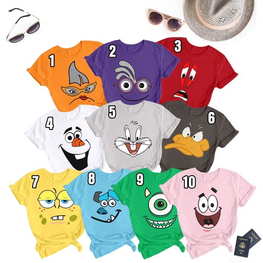 Magical Monsters Matching Shirt, Monsters Face Group Costume Tee, Monsters Characters Movie Matching Shirt, Family Trip Shirt