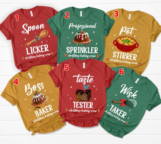 Christmas Baking Crew T-Shirt, Christmas Family Shirts, Baking Crew Shirt, Funny Christmas, Baking Family Shirt, Matching Christmas Shirt