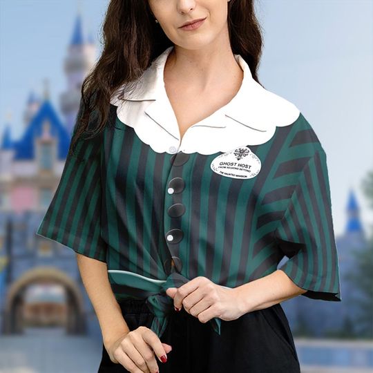 Haunted Mansion Maid Halloween Hawaii Shirt, Maid Button Up Shirt