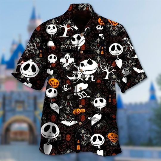 Jack Skellington Halloween Hawaiian Shirt, The Nightmare Before Christmas Hawaii Shirt