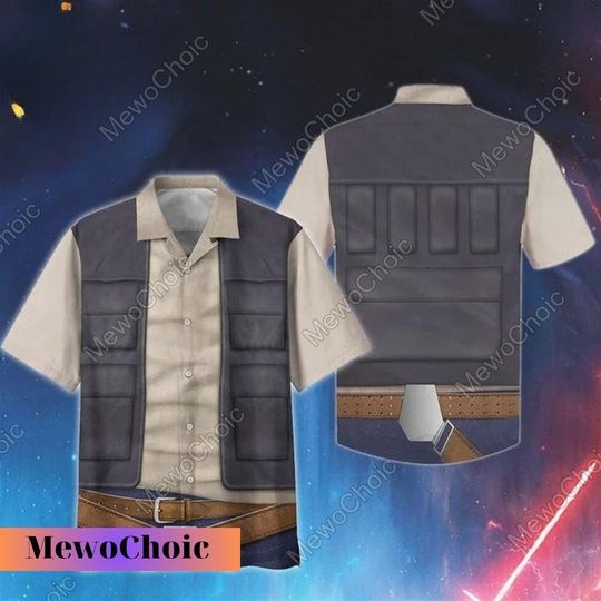 Halloween Cosplay Han Solo Star Wars Hawaiian Shirt, Han Solo Shirt
