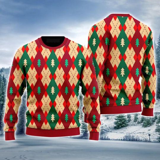 3D Ugly Christmas Sweater, Christmas Tree Love WinterUgly Sweater 3D, Family Christmas Ugly Sweater For Men & Women