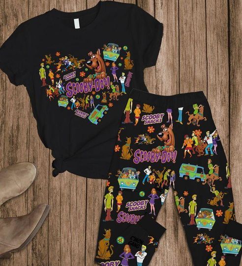 Scooby Doo Halloween Pajamas, Scooby Doo Pajamas Set, Disney Scooby Dog Womens Pajamas, Halloween Pajamas, Halloween Gift