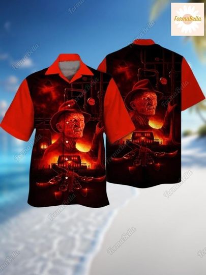 Halloween Freddy Krueger Hawaiian Shirt, Nightmare Elm Street Button Up Shirt