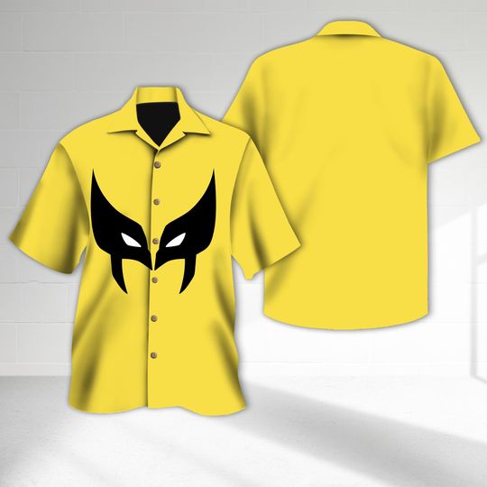 Wolverine Mask Costume Halloween Hawaiian Shirt, Deadpool And Wolverine Shirt