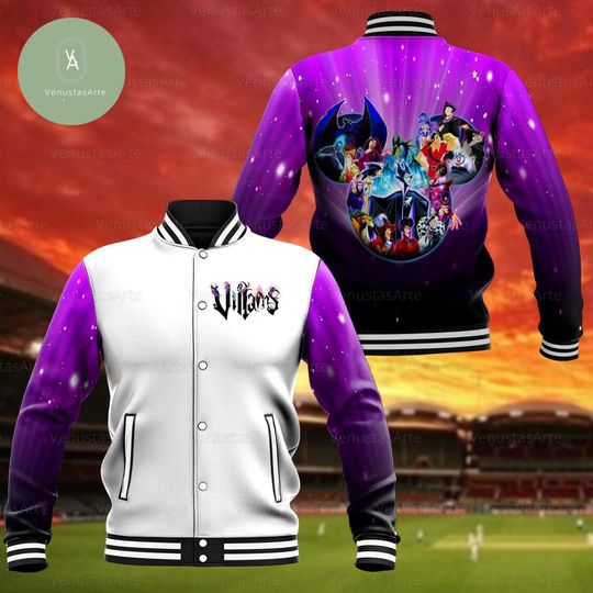 Halloween Disney Villains Baseball Jacket, Magic Kingdom Shirt, Maleficent Evil Queen Ursula Shirt, Disney Jacket, Disney Birthday Gift