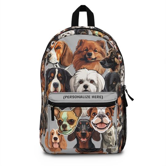 Personalized Kids Dog Puppy Lover Backpack  | back to school backpack for pet Dog Family