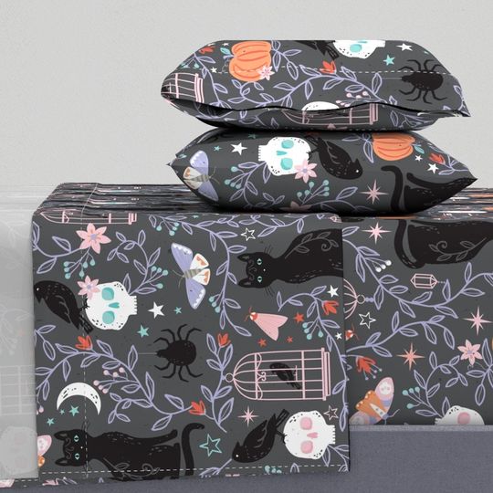 Halloween Bedding set, Vintage Halloween Decoration