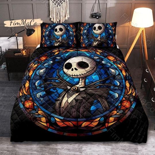 Jack Skellington Bed Set, Nightmare Before Christmas Set, Halloween Bed Set, Halloween Gift