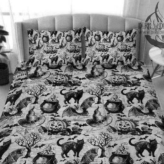 Halloween Bedding set, Vintage Halloween Decoration