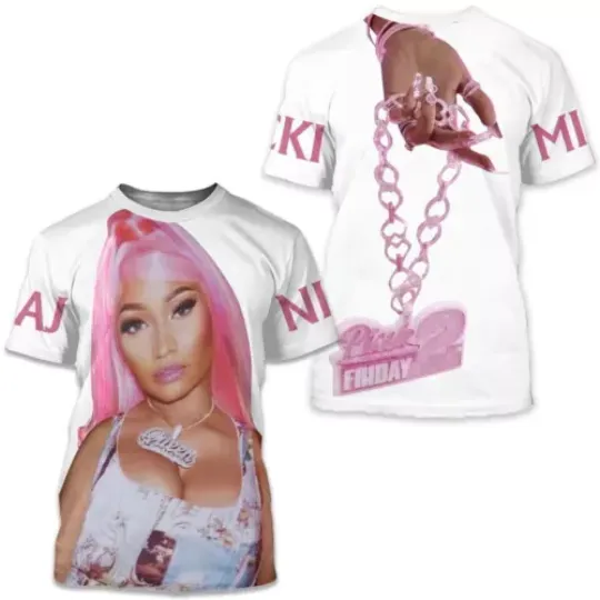 GOOD PRICE - Nicki Minaj Graphic Pink 3D All Over Print Unisex T-Shirt